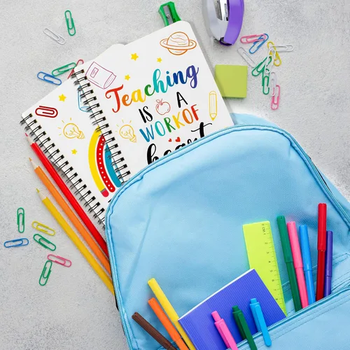 Vista 5 de Xqumoi - Paquete de 2 cuadernos espiral A5 para maestros, cuadernos de trabajo con líneas para enseñanza, diarios de escritura, suministros