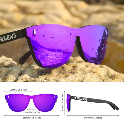 Vista 20 de ROCKNIGHT HD Polarized UV400 Protection Anti Glare Sunglasses TR90 Frame Lightweight Beach Driving