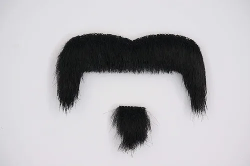 Vista 3 de Mustaches Bigote falso autoadhesivo del abuelo, novedad, pelo facial falso, accesorio de disfraz para adultos, color negro brillante