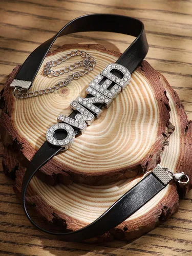 Vista 6 de Sacina Gargantilla gótica punk, gargantilla negra, gargantilla de piel sintética negra, gargantilla gótica, collar gótico, regalo de joyería