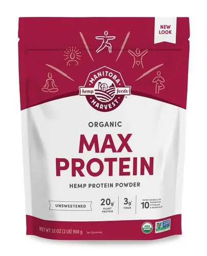 Vista 9 de Manitoba Harvest CABRA ¡Sí! Polvo de proteína max orgánico, sin azúcar, 16 oz; con 20 g de proteína y 4.5g Omegas 3 y 6 por porción, keto-amigable