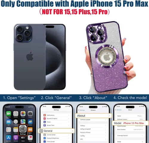 Vista 10 de Misscase Funda magnética con purpurina para iPhone 11 compatible con MagSafe, protección completa, delgada, a prueba de golpes, antiarañazos
