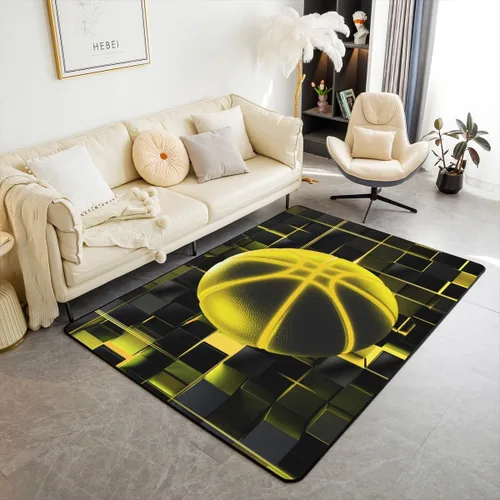 Vista 35 de Erosebridal Tapete de fútbol para interiores de 3 x 5 pulgadas, alfombra de fútbol neón para niños, adolescentes, hombres, brillantes, geométricas