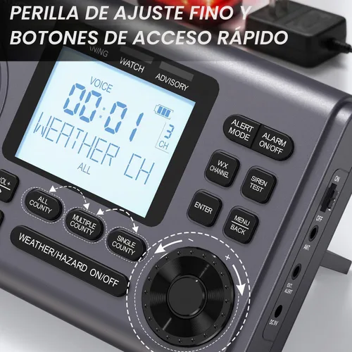 Vista 5 de RunningSnail - Radio meteorológica NOAA con más de 80 alertas de emergencia, 23 códigos de condado de programación localizada S.A.M.E, respaldo