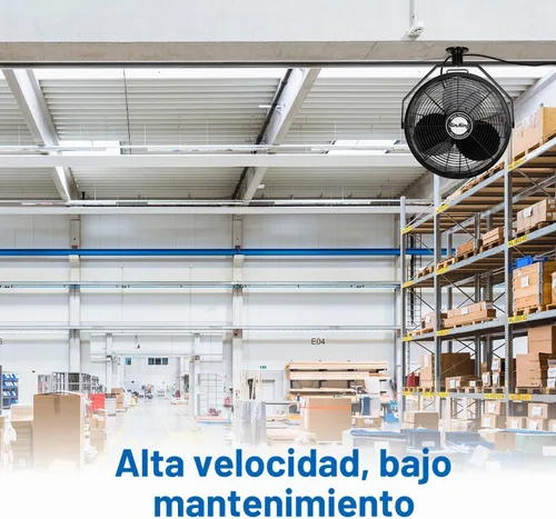 Vista 3 de Air King 9718 Ventilador de montaje en techo de grado industrial de 18 pulgadas, color negro
