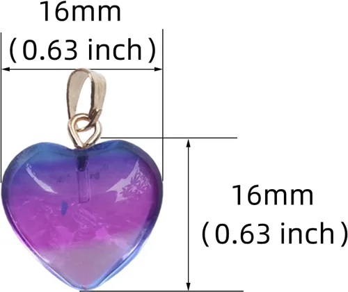 Vista 2 de Xeahung 12 colgantes en forma de corazón, cuentas de cristal de cristal para hacer joyas, pulseras, aretes, collares, adultos, proyectos
