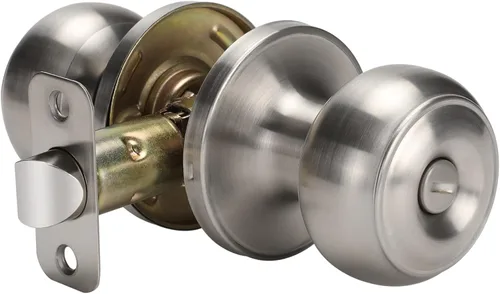 Vista 77 de Goldenwarm Pomos de puerta de paso de bronce champán, 1 paquete de pomos para puerta de armario interior, juego de perillas de puerta de paso