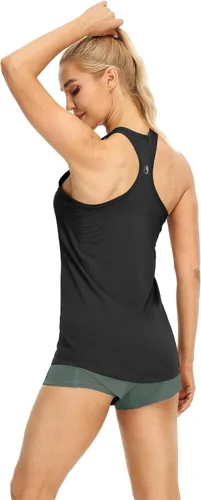 Vista 7 de Icyzone Camiseta deportiva con espalda cruzada, sin mangas, para mujer, paquete de 3