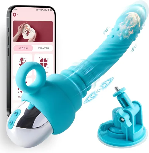 Vista 11 de MOMONII Control de aplicación de la máquina de los juguetes sexuales del Turquesa