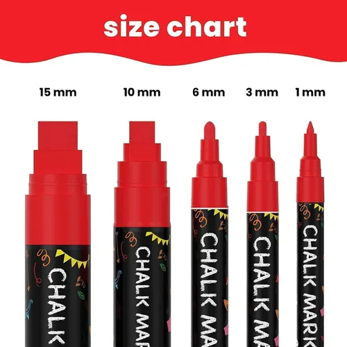Vista 6 de Chalk Artist Bundle - 5 variedades blancas + 5 bolígrafos de tiza roja