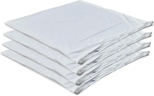Vista 13 de Paquete de 4 protectores de almohada impermeables a prueba de plumas con cremallera de 20 x 20 pulgadas, fundas de almohada con cremallera