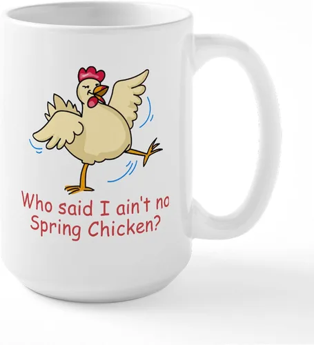 Vista 34 de CafePress Backyard Chicken Whisperer Mugs Taza de café de cerámica de 15 oz (15.0 fl oz)