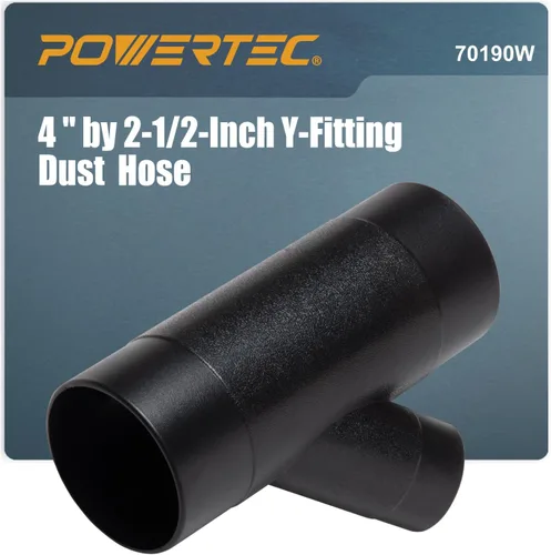 Vista 10 de POWERTEC 70364V Codo de 90 grados de diámetro exterior de 4 pulgadas para conector de manguera de recolección de polvo de 4 pulgadas (transparente)