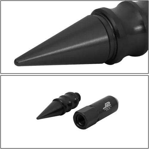 Vista 4 de J2 Engineering 7075 Aluminio Negro M12 x 1.5 20 piezas L: 4.843 in Tuerca de tuerca con adaptador de enchufe