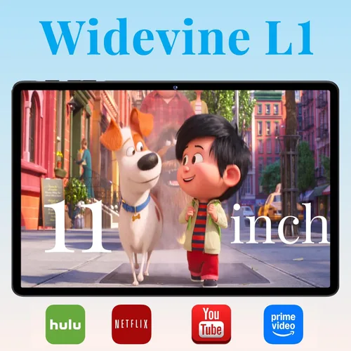 Vista 7 de Tablet de 11 pulgadas, tabletas Android 15 2025 con Octa Core, 24GB+256GB, cámara de 13+5MP, tabletas electrónicas con Widevine L1, batería