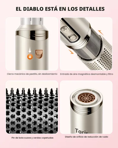 Vista 7 de Tqcir cepillo secador de pelo y estilizador de aire caliente 8 en 1 profesional, poderoso multi-estilizador con rizador de enrollado automático