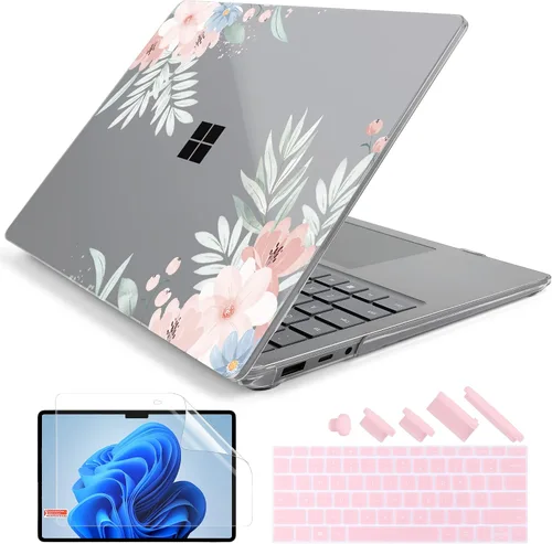 Vista 8 de Batianda Aurora - Funda prémium para laptop Microsoft Surface 5 4 3 de 15 pulgadas con reposamanos de metal, carcasa rígida de plástico