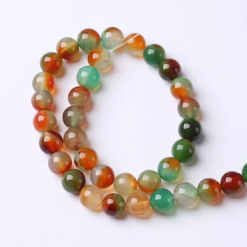 Vista 270 de 100 cuentas de piedra multicolor natural de 0.236 pulgadas (0.236 in), cuentas espaciadoras sueltas redondas para hacer pulseras, collares, aretes