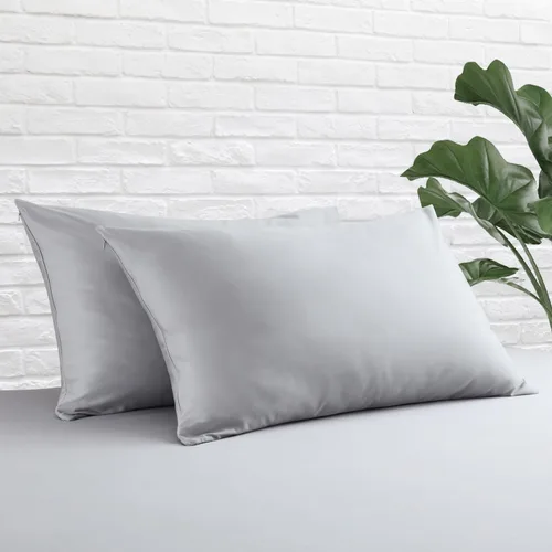 Vista 26 de Juego de 2 protectores de almohada estándar, 100% algodón egipcio con cremallera, 400 hilos, tejido satinado, algodón, color beige, fundas