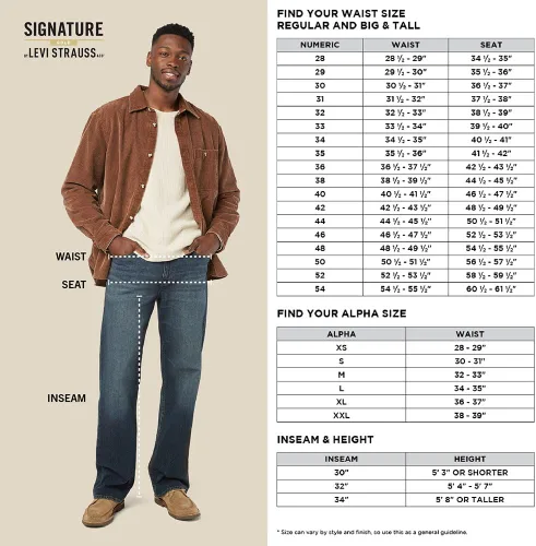 Vista 5 de Signature de Levi Strauss & Co. Gold Label Jeans Carpenter para hombre.