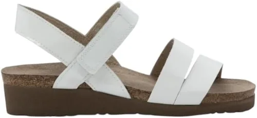 Vista 34 de Naot Kayla sandalia con taco de cuña para mujer Piel de lagarto beige
