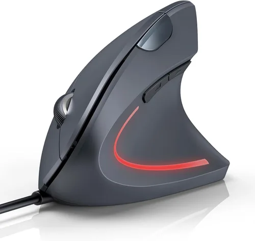 Vista 9 de TECKNET Ratón con cable, 6400 DPI Ratón ergonómico 6 Botones Ratones Silenciosos Ratones 4 Ratones verticales DPI ajustables Compatible