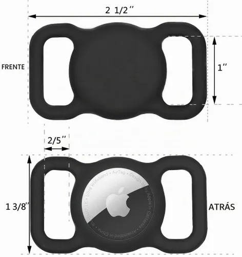 Vista 7 de Airtag - Soporte para collar de perro (2 unidades) para Apple Airtags Funda antipérdida de aire compatible con collares de perro de gato