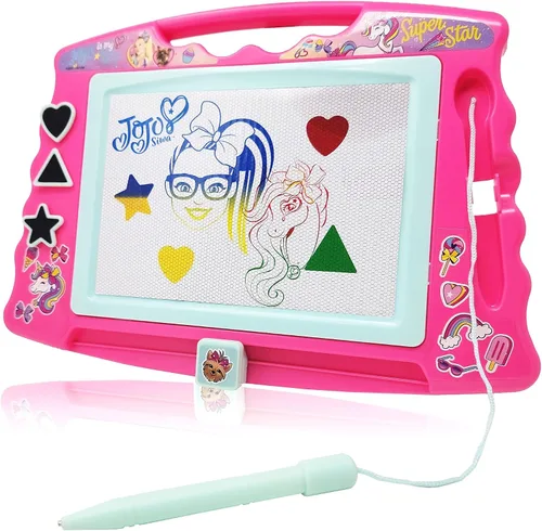 Vista 14 de Lollipop Baby Shark - Pizarra de dibujo magnética con lápiz capacitivo y 3 sellos, para niños o niñas (azul).