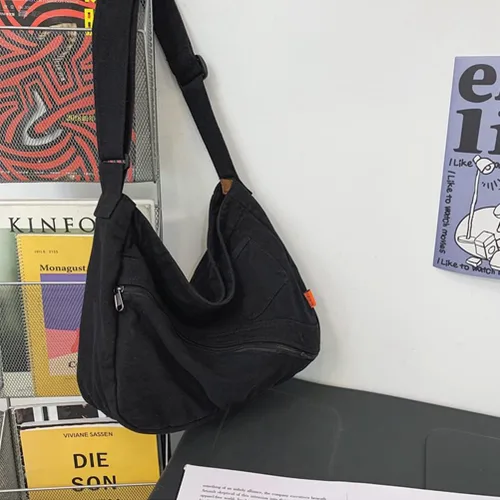 Vista 2 de Bolso cruzado de lona para mujer, bolsos cruzados de mensajero, carteras, bolso de hombro de diseñador para viajes, adolescentes y niñas