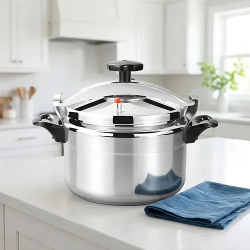 Vista 9 de PRETYZOOM Olla a presión de 11 cuartos de galón, acero inoxidable, con cerradura de una sola mano, con válvula de resorte, compatible con gas e