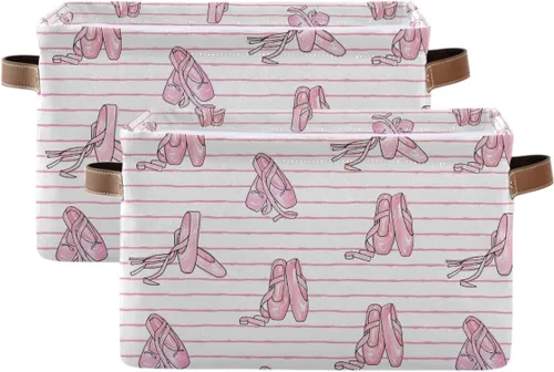 Vista 51 de Cesta Contenedor de Almacenamiento para Zapatos de Ballet, Caja de Almacenamiento Cúbica Grande de Lona Plegable Organizadora para Armario