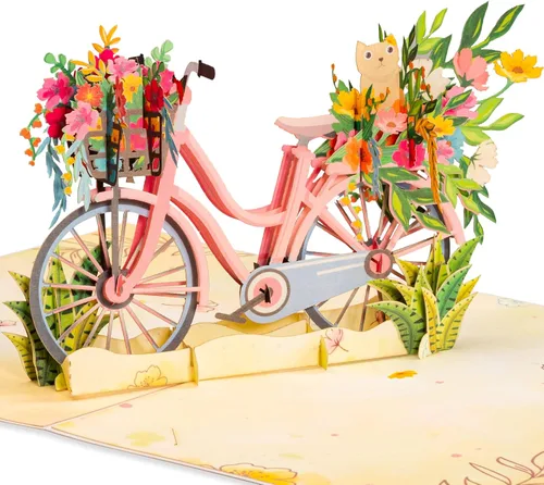 Vista 9 de Paper Love Carta desplegable 3D, arreglo floral, día de la madre, para todas las ocasiones, funda de 5 x 7 pulgadas, incluye sobre y etiqueta de nota