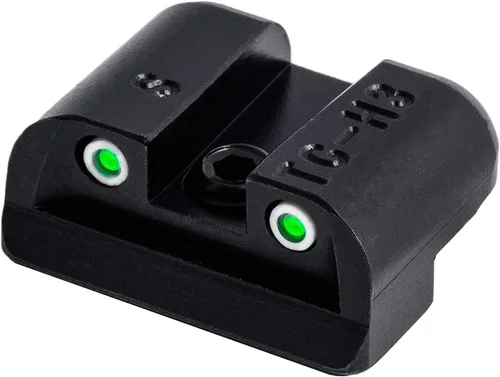 Vista 3 de TRUGLO Tritium Mira de Pistola Delantera y Trasera de Alta Visibilidad y Miras Nocturnas con Puntos Blancos y Puntos Verdes Brillantes de Tritio
