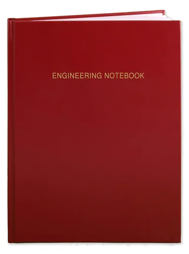 Vista 4 de Libreta de notas de ingeniería de 96 páginas, de 8 7/8 x 11 1/4 pulgadas, con cubierta dura de costura Smyth, de la marca BookFactory