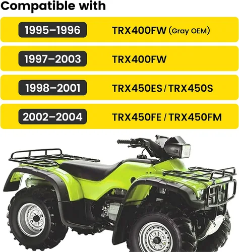 Vista 2 de KUAFU Guardabarros Compatible con Honda TRX400 TRX450 Foreman FOURTRAX 1995-2004 4 piezas