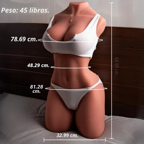 Vista 7 de Muñeca sexual de tamaño real de 42 libras para hombres con torso flexible, muñecas sexuales femeninas realistas de tamaño completo con trasero