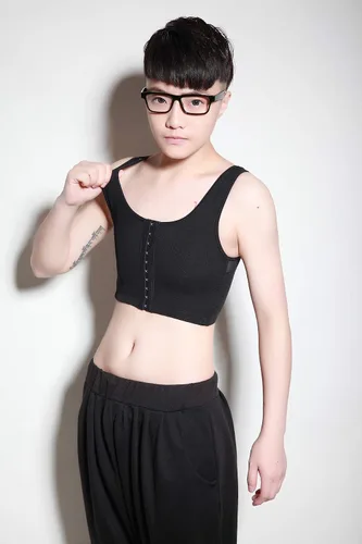Vista 7 de BaronHong Front 3 Fila Gancho Elástico Transpirable Pecho Binder Tomboy Trans Lesbianas