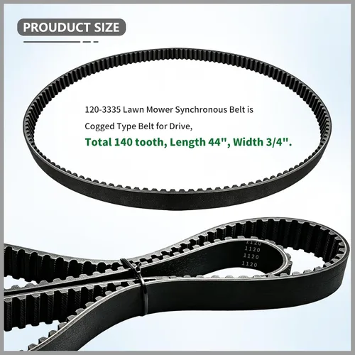 Vista 3 de 120-3335 Cinturón para cortacésped Toro Timemaster y Exmark 30