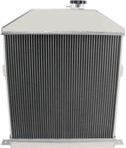 Vista 2 de Radiador de aluminio de 2.441 in para motor Ford Deluxe Coupe Mercury Series Chevy V8 1942-1948 46, radiadores de enfriamiento de núcleo de 4 filas