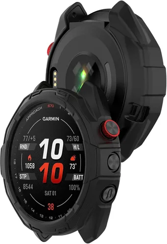 Vista 3 de Funda protectora de pantalla compatible con Garmin Approach S70 de 1.850 in, funda protectora completa de TPU de repuesto para accesorios Garmin
