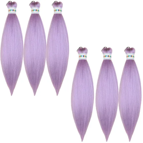 Vista 112 de Cabello trenzado para niños preestirado de 16 pulgadas, color negro para niños, trenzas sin nudos