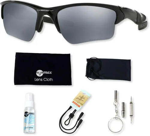 Vista 2 de Oakley Half Jacket 20 XL OO9154 - Paquete de lentes de sol con funda original y accesorios 5 artículos