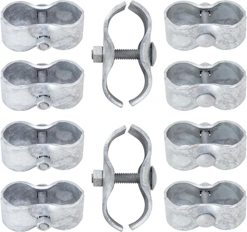 Vista 10 de VIVIDA Abrazaderas para perreras de 1-3/8 pulgadas, abrazaderas de panel de valla de eslabones de cadena galvanizadas, para tubo de diámetro