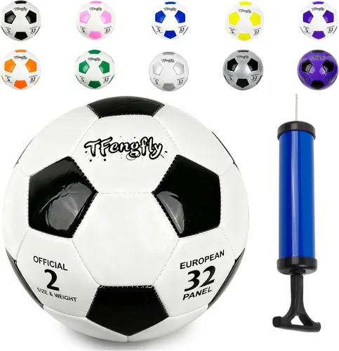 Vista 28 de Size 2, 5 Soccer Ball with Pump Needle-Training Recreation Soccer Ball Size 2, 5 Thicker PU Tight Weaved Mini Soccer Ball for Teen Boy Girl