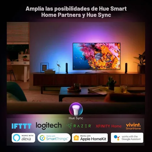 Vista 11 de Philips 800268 Hue LightStrip Plus - Extensión de luz LED inteligente regulable (compatible con Amazon Alexa, Apple HomeKit y Google Assistant)