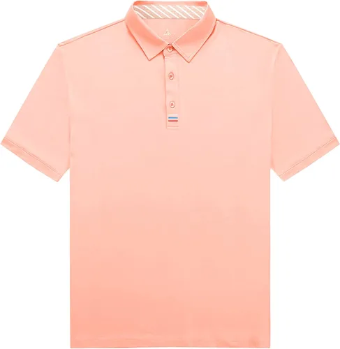 Vista 16 de V VALANCH Polo de golf de manga corta para hombre, estilo casual, con cuello que absorbe la humedad