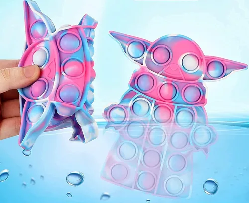 Vista 6 de FIDGYLIA Juguetes para ansiedad Pop It - Juguete sensorial para autismo de burbujas - Divertido juguete de teñido anudado - Diseño duradero