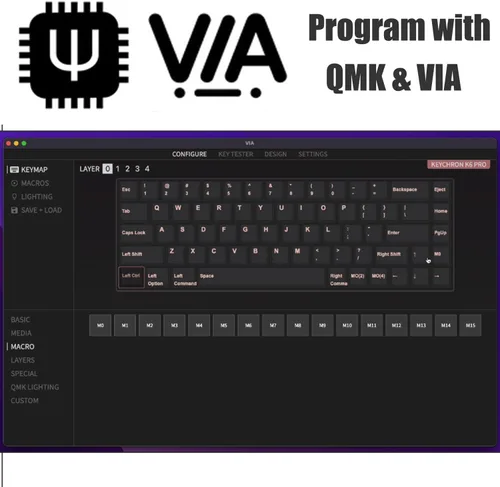 Vista 6 de Keychron K6 Pro QMKVIA Teclado mecánico inalámbrico teclado macro programable personalizado con interruptor rojo Keychron K Pro retroiluminación