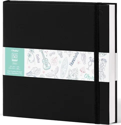Vista 16 de Ohuhu Cuaderno de dibujo artístico de doble cara de 5.5 x 8.5 pulgadas, 50