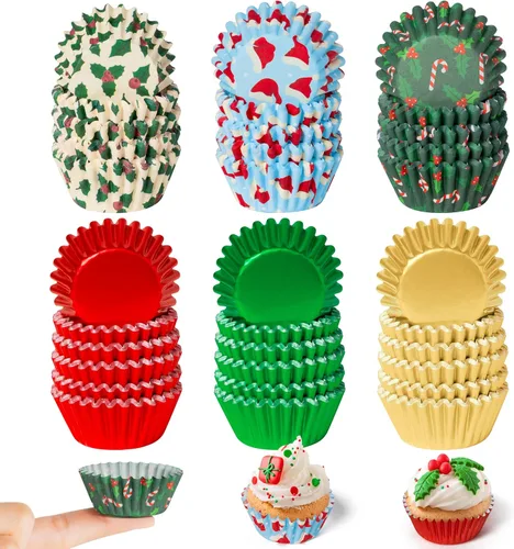 Vista 8 de COcnny America - Bolsas de papel de aluminio para cupcakes, 600 unidades de papel de aluminio para el 4 de julio, envoltorios de papel